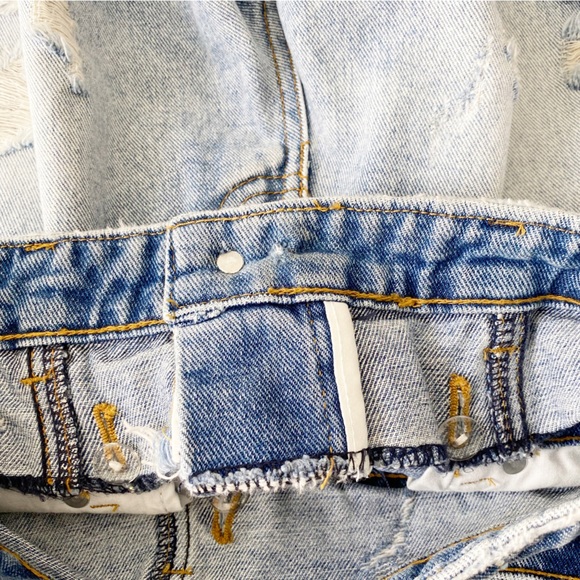 Filles a Papa FAP Size 1 US S 2-4 Blue Distressed Cut Off Denim Jeans Shorts - Picture 9 of 9